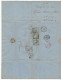 Lettre De Zaragoza 1866 Pour Oloron France - Bande De 3 Timbres - Lettres & Documents