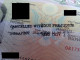D203031  28  Years Old  USA Visa Removed From An Old Passport 1996 Cancelled Without Prejudice Budapest - Historische Dokumente
