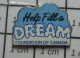 811B Pin's Pins / Beau Et Rare / ASSOCIATIONS / HELP FILL A DREAM FOUNDATION OF CANADA - Vereinswesen