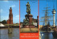 72590455 Bremerhaven Leuchtturm Smidt-Denkmal Radarturm Und Seute Deern Segelsch - Bremerhaven