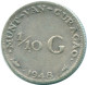 1/10 GULDEN 1948 CURACAO NIEDERLANDE SILBER Koloniale Münze #NL11901.3.D.A - Curacao
