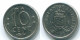 10 CENTS 1971 ANTILLES NÉERLANDAISES Nickel Colonial Pièce #S13471.F.A - Antilles Néerlandaises