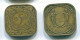 5 CENTS 1966 SURINAME NEERLANDÉS NETHERLANDS Nickel-Brass #S12774.E.A - Surinam 1975 - ...