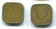 5 CENTS 1962 SURINAME Netherlands Nickel-Brass Colonial Coin #S12632.U.A - Surinam 1975 - ...