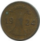 1 RENTENPFENNIG 1924 F GERMANY Coin #AE192.U.A - 1 Renten- & 1 Reichspfennig
