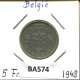 5 FRANCS 1948 DUTCH Text BÉLGICA BELGIUM Moneda #BA574.E.A - 5 Franc