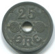 25 ORE 1942 DINAMARCA DENMARK Moneda #WW1008.E.A - Danimarca