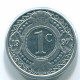 1 CENT 1996 NIEDERLÄNDISCHE ANTILLEN Aluminium Koloniale Münze #S13148.D.A - Nederlandse Antillen