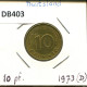 10 PFENNIG 1973 D BRD ALLEMAGNE Pièce GERMANY #DB403.F.A - 10 Pfennig