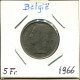 5 FRANCS 1965 DUTCH Text BÉLGICA BELGIUM Moneda #BA593.E.A - 5 Francs