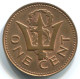 1 CENT 1966-1976 BARBADOS Coin #WW1165.U.A - Barbados