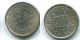 25 CENTS 1974 SURINAME NEERLANDÉS NETHERLANDS Nickel Colonial Moneda #S11233.E.A - Suriname 1975 - ...