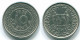 10 CENTS 1976 SURINAME Nickel Pièce #S13299.F.A - Surinam 1975 - ...