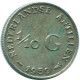 1/10 GULDEN 1959 NIEDERLÄNDISCHE ANTILLEN SILBER Koloniale Münze #NL12214.3.D.A - Antilles Néerlandaises