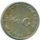 1/10 GULDEN 1948 CURACAO NIEDERLANDE SILBER Koloniale Münze #NL12040.3.D.A - Curacao