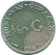 1/10 GULDEN 1947 CURACAO Netherlands SILVER Colonial Coin #NL11867.3.U.A - Curacao