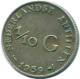 1/10 GULDEN 1959 NETHERLANDS ANTILLES SILVER Colonial Coin #NL12222.3.U.A - Antilles Néerlandaises