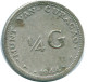 1/4 GULDEN 1944 CURACAO NÉERLANDAIS NETHERLANDS ARGENT Colonial Pièce #NL10718.4.F.A - Curacao