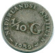 1/10 GULDEN 1959 ANTILLES NÉERLANDAISES ARGENT Colonial Pièce #NL12237.3.F.A - Antilles Néerlandaises