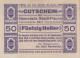 50 HELLER 1920 Stadt STADL-PAURA Oberösterreich Österreich Notgeld #PE327 - [11] Emissions Locales