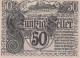 50 HELLER 1920 Stadt SANKT VEIT IM PONGAU Salzburg Österreich Notgeld #PF055 - [11] Local Banknote Issues