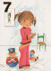 HAPPY BIRTHDAY 7 Year Old GIRL Children Vintage Postcard CPSM Unposted #PBU066.GB - Geburtstag