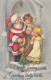 PAPÁ NOEL NAVIDAD Fiesta Vintage Tarjeta Postal CPSMPF #PAJ414.ES - Santa Claus