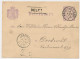 Trein Haltestempel Delft 1879 - Lettres & Documents