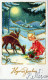 ENGEL WEIHNACHTSFERIEN Vintage Ansichtskarte Postkarte CPSMPF #PAG713.DE - Angels