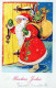 WEIHNACHTSMANN SANTA CLAUS Neujahr Weihnachten Vintage Ansichtskarte Postkarte CPSMPF #PKG366.DE - Santa Claus