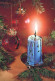 Neujahr Weihnachten KERZE Vintage Ansichtskarte Postkarte CPSM #PBA133.DE - Nouvel An