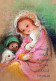 Vergine Maria Madonna Gesù Bambino Natale Religione Vintage Cartolina CPSM #PBP950.IT - Vierge Marie & Madones