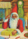 BABBO NATALE Buon Anno Natale Vintage Cartolina CPSM #PBL064.IT - Santa Claus