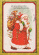 BABBO NATALE Buon Anno Natale Vintage Cartolina CPSM #PBL327.IT - Santa Claus