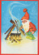 BABBO NATALE Buon Anno Natale Vintage Cartolina CPSM #PBL455.IT - Santa Claus