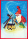 BABBO NATALE Buon Anno Natale Vintage Cartolina CPSM #PBL455.IT - Santa Claus