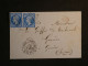 DP4  FRANCE   LETTRE  RARE ET SUPERBE 1866  ETOILE DE PARIS N° 23 A  GENEVE SUISSE ++2X N° 22 +AFF. INTERESSANT++ - 1849-1876: Période Classique