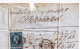 Delcampe - 2 Timbres Napoléon III Non Dentelé Lettre 1859 Narbonne François Bernard Aude Pour Carcassonne - 1853-1860 Napoléon III