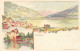 MONTREUX (VD) Litho. - Vue Générale - Château De Chillon - Ed. F. Duparc & A. Noverraz  - Montreux