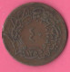 Turquie Türkiye 40 Para AH 1255 Year 19 Turchia Sultan Abdul Mejid Copper Coin - Türkei