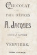 Chromo Chocolat Et Pain D'épices A. Jacques - Verviers - Jacques