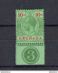 1921-31 Grenada - Stanley Gibbons N. 134, 10 Scellini Green And Red Emerald - Plate Number - MNH ** - Autres & Non Classés