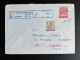 JUGOSLAVIJA YUGOSLAVIA 1993 REGISTERED LETTER POZAREVAC TO BELGRADE BEOGRAD 12-02-1993 - Lettres & Documents