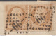 A PRIX FIXE SUPERBE VAR SANS LEGENDE NORD TIMBRES CARRES N°21 X 2 Sur Lettre TBE - 1862 Napoleone III