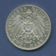 Bayern 2 Mark 1911 D, Prinzregent Luitpold, J 48 Fast St (m6312) - 2, 3 & 5 Mark Silver