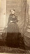 REAL PHOTO CABINET PHOTO Vers 1880 Noiret Paris - FEMME LONGUE ROBE SATINEE - Anciennes (Av. 1900)