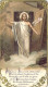 Chromo Gauffré De 1ère Communion 1943 Alleluia Jésus Est Ressuscité Bouasse 1357 - Devotion Images