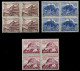 3. REICH 1939 Nr 730-738 Postfrisch VIERERBLOCK X77D55E - Unused Stamps