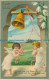 R006855 Greeting Postcard. Easter Wishes. Angels Ringing A Bell - Monde