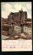Lithographie Metz, Cathedrale U. Felsenbrücke  - Metz
